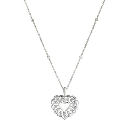 Chopard Precious Lace pendant in 18k ethical white gold with diamonds, view 4