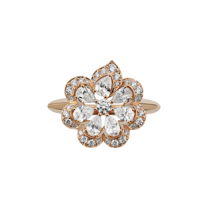 Chopard Precious Lace ring in 18k ethical rose gold with diamonds, view 2