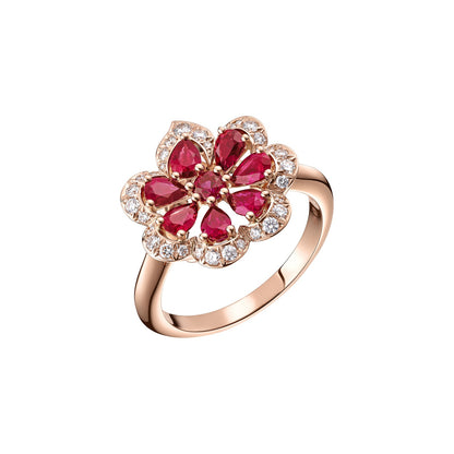 Chopard Precious Lace ring in 18k ethical rose gold with diamonds