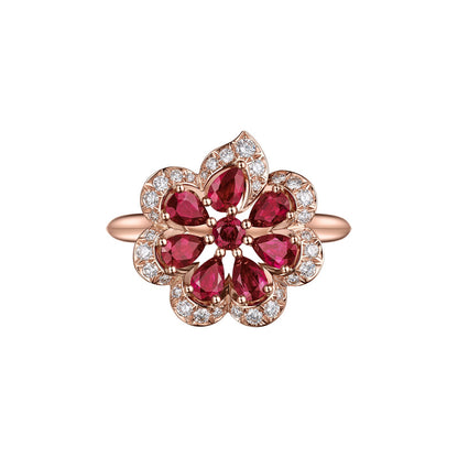 Chopard Precious Lace ring in 18k ethical rose gold with diamonds, view 2