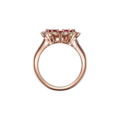 Chopard Precious Lace ring in 18k ethical rose gold with diamonds, view 3