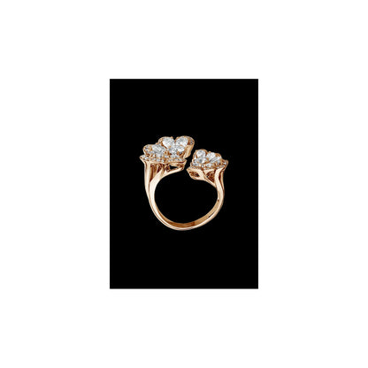 Chopard Precious Lace ring in 18k ethical rose gold with diamonds, view 4