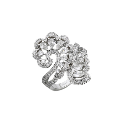 Chopard Precious Lace ring in 18k ethical white gold with diamonds