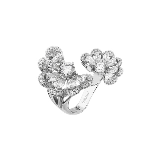 Chopard Precious Lace ring in 18k ethical white gold with diamonds