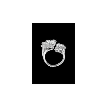 Chopard Precious Lace ring in 18k ethical white gold with diamonds, view 4