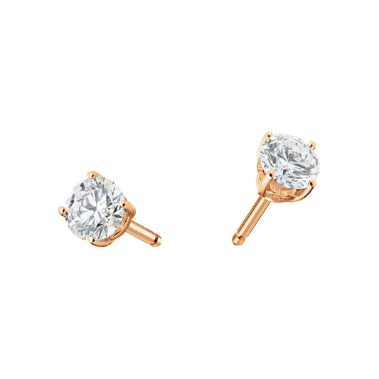 Chopard Solitaire earrings in 18k ethical rose gold with diamonds