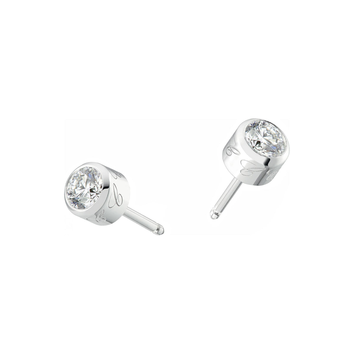 Chopard Solitaire earrings in 18k ethical white gold with diamonds