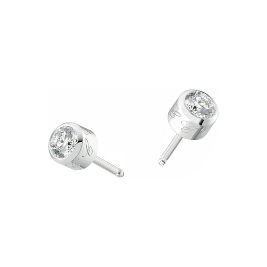 Chopard Solitaire earrings in 18k ethical white gold with diamonds