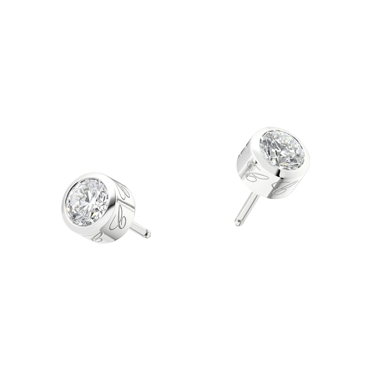 Chopard Solitaire earrings in 18k ethical white gold with diamonds