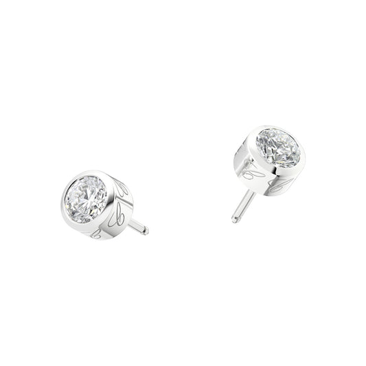 Chopard Solitaire earrings in 18k ethical white gold with diamonds