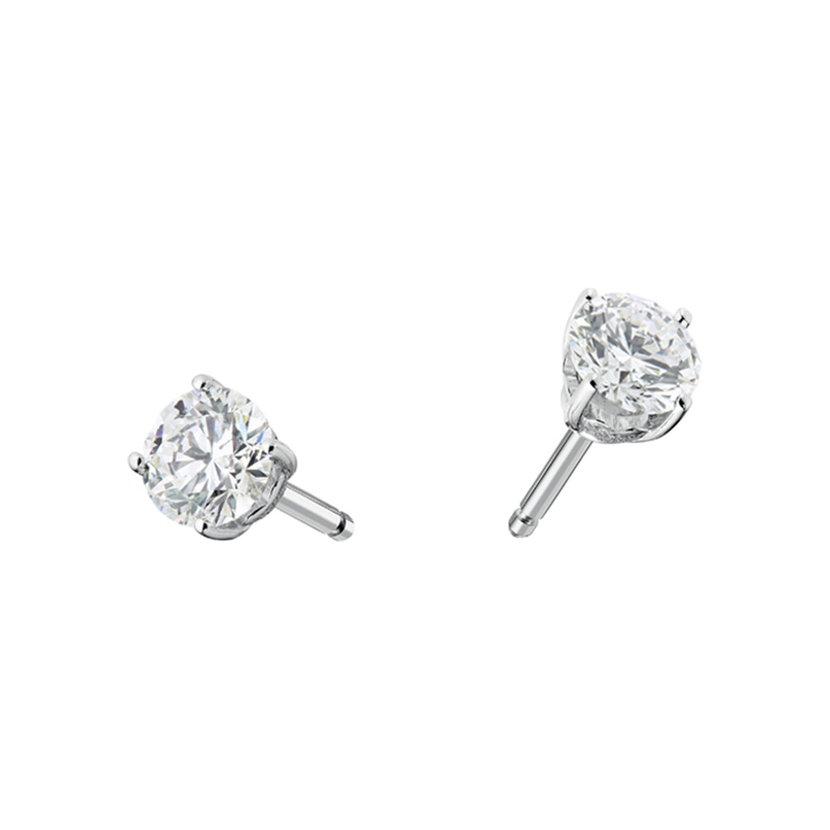 Chopard Solitaire earrings in 18k ethical white gold with diamonds