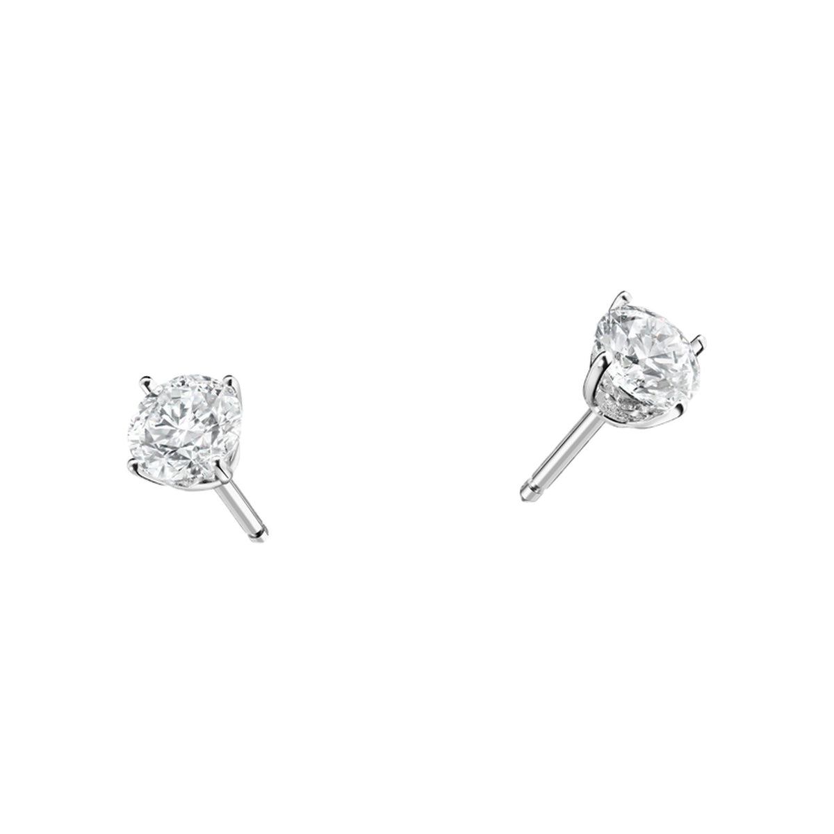 Chopard Solitaire earrings in 18k ethical white gold with diamonds