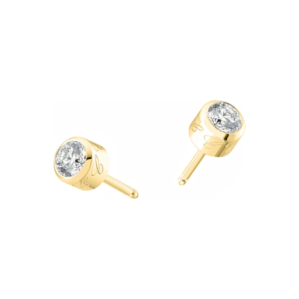 Chopard Solitaire earrings in 18k ethical yellow gold with diamonds
