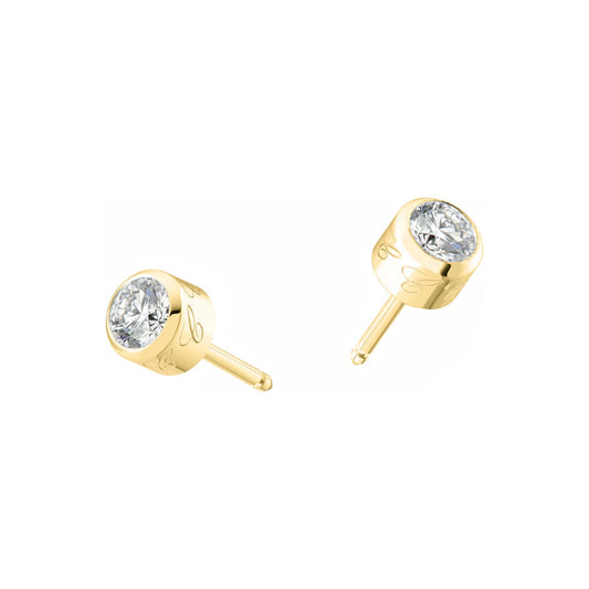 Chopard Solitaire earrings in 18k ethical yellow gold with diamonds