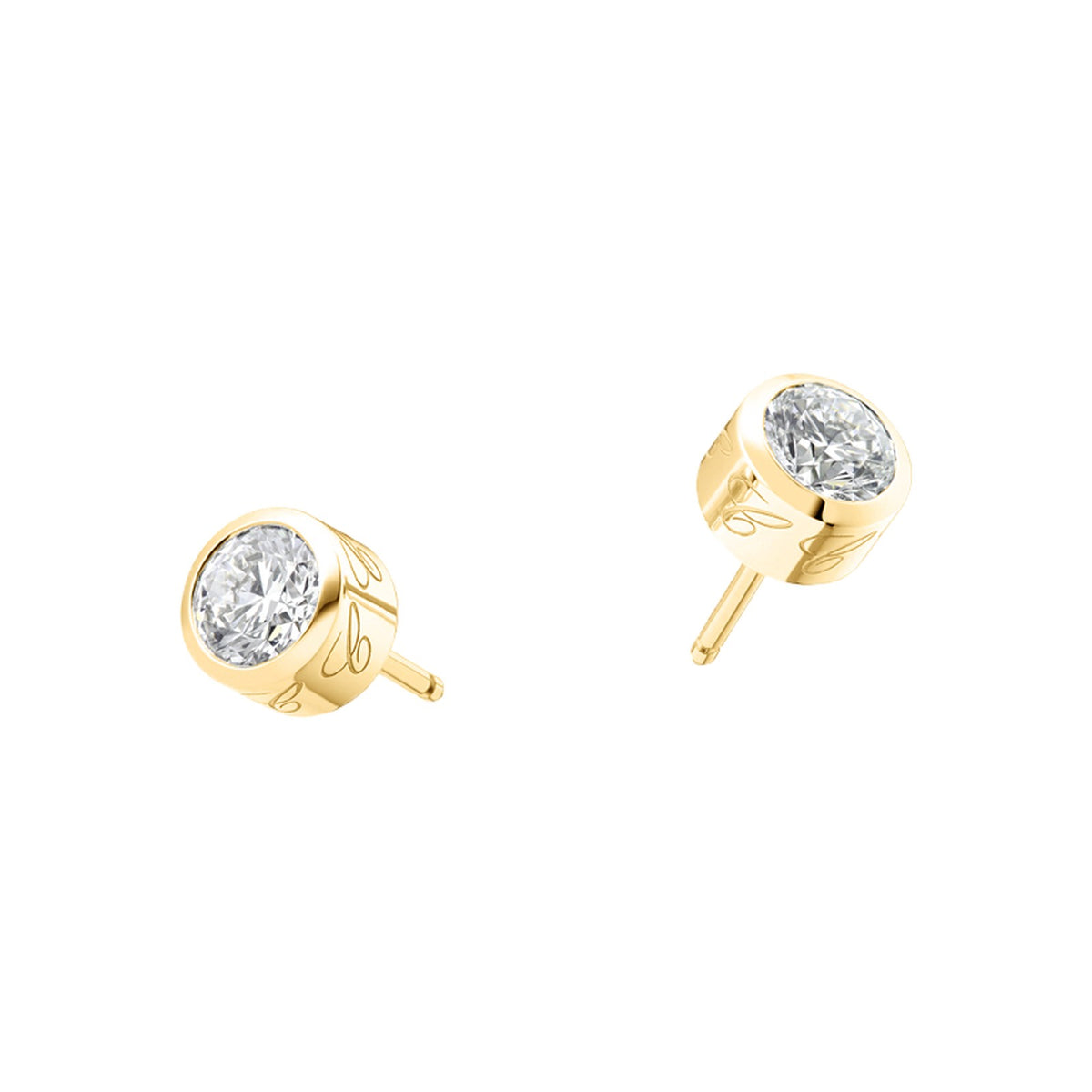 Chopard Solitaire earrings in 18k ethical yellow gold with diamonds