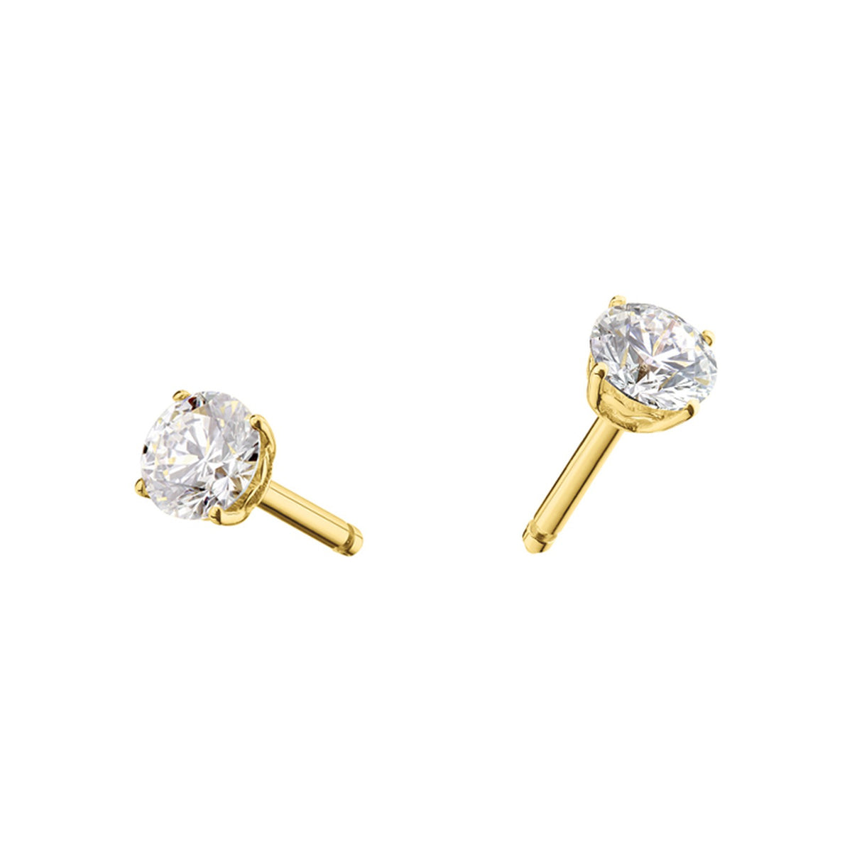 Chopard Solitaire earrings in 18k ethical yellow gold with diamonds