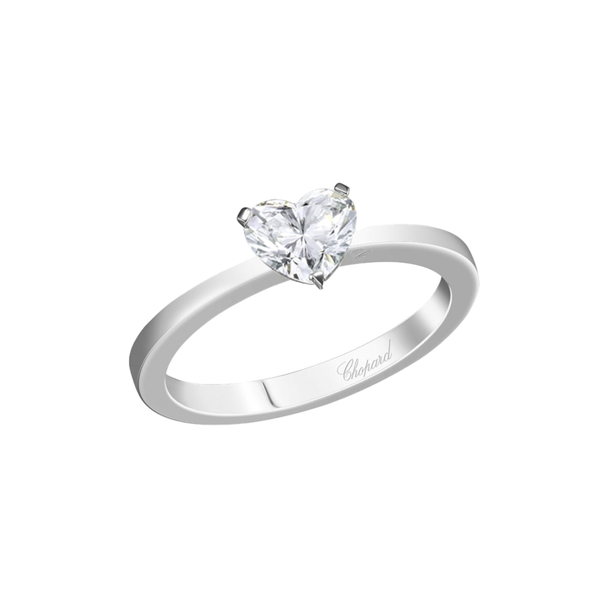 Chopard Solitaire ring in platinum with diamonds