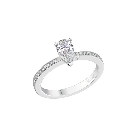 Chopard Solitaire ring in platinum with diamonds