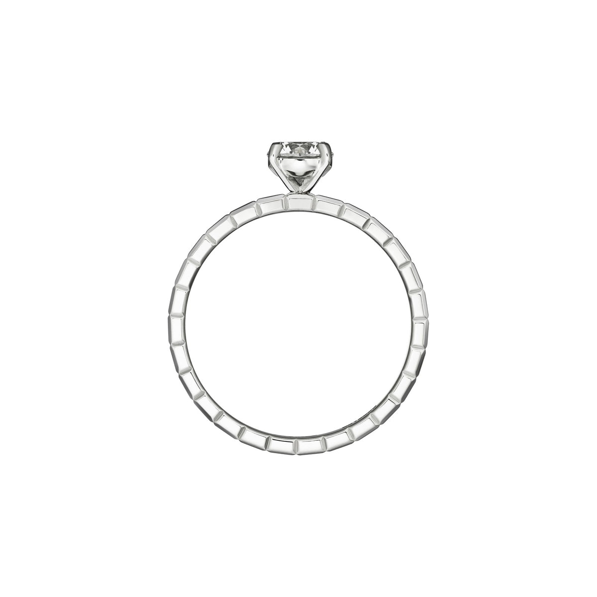 Chopard Solitaire ring in platinum, view 3