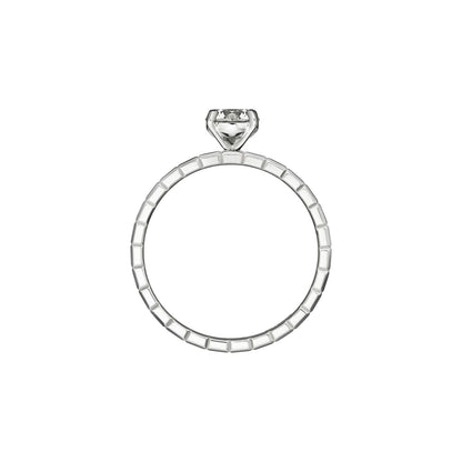 Chopard Solitaire ring in platinum with diamonds, view 3