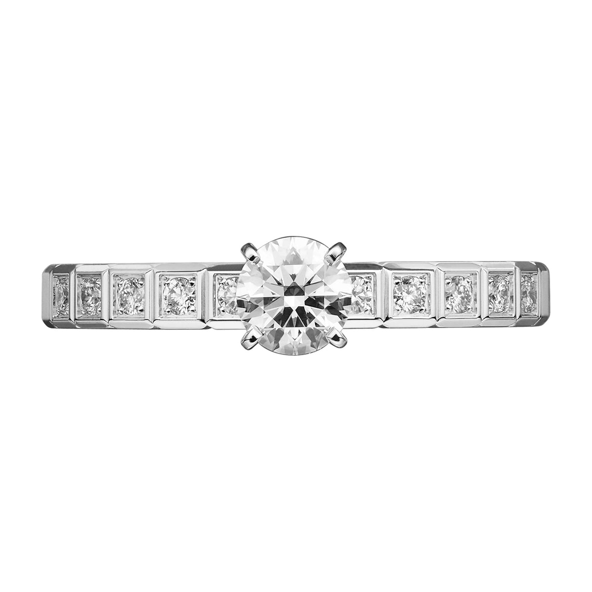 Chopard Solitaire ring in platinum with diamonds, view 2