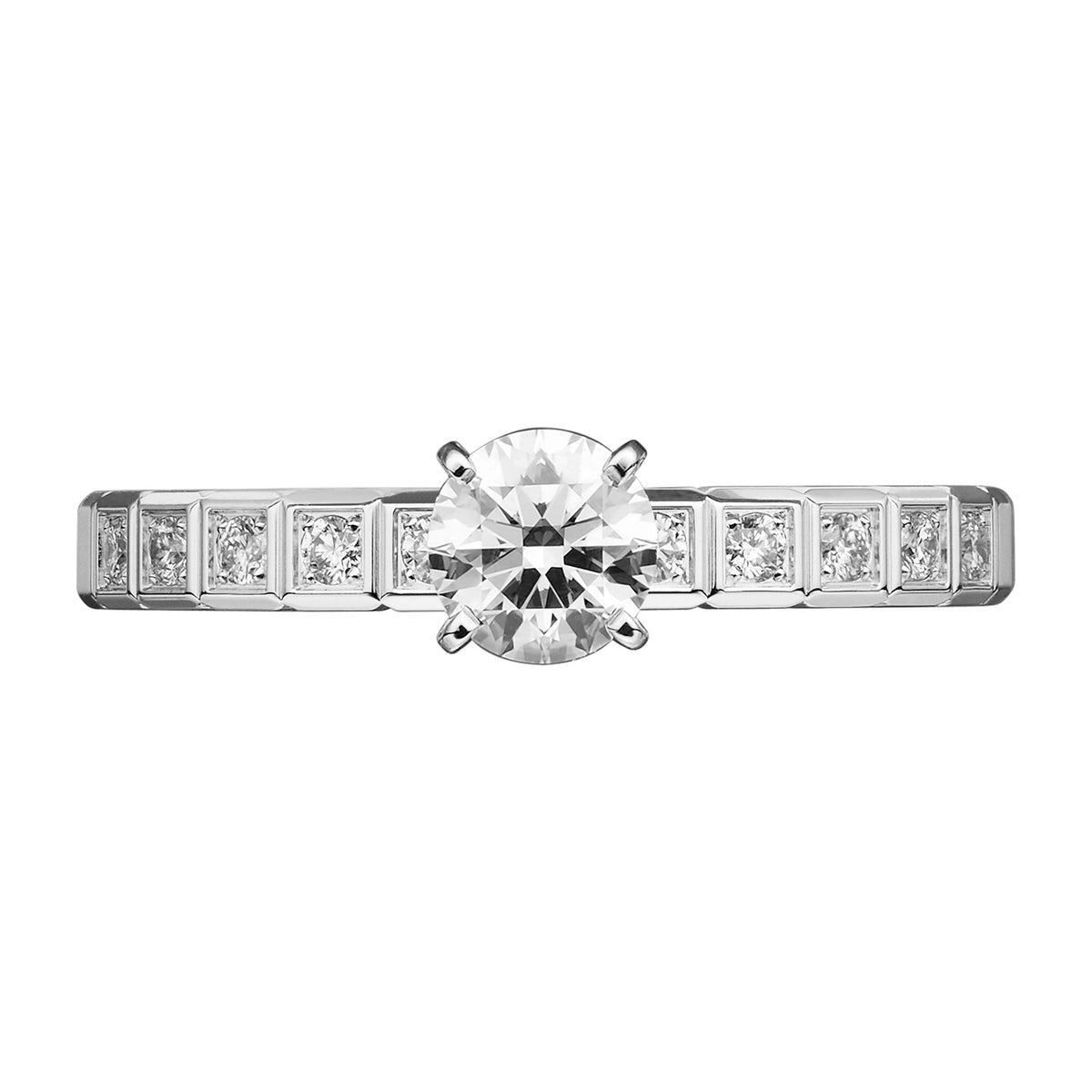Chopard Solitaire ring in platinum with diamonds, view 2