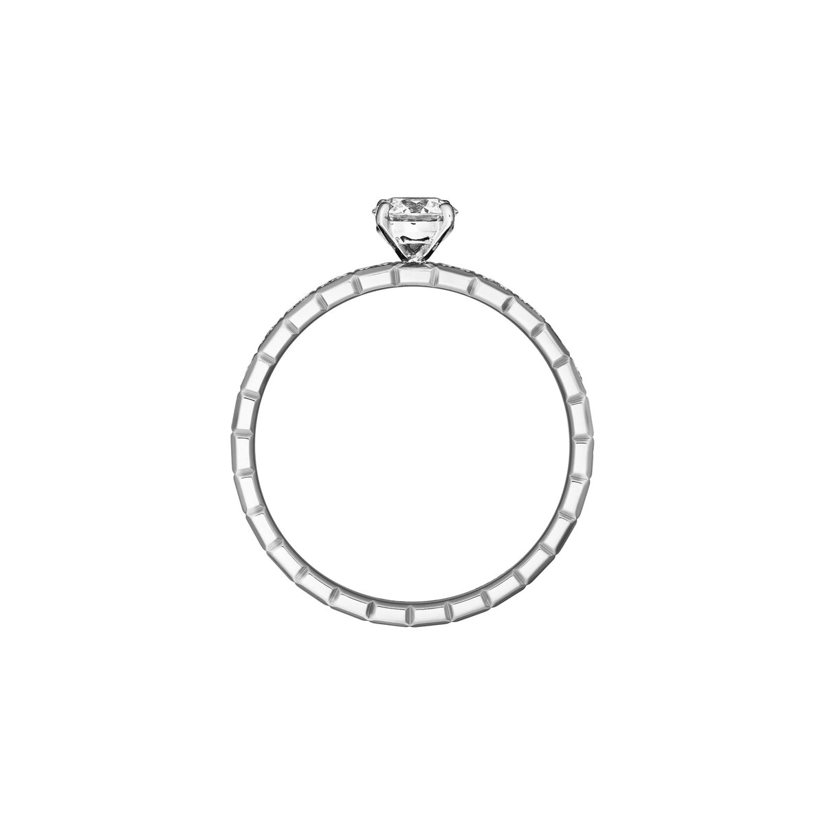 Chopard Solitaire ring in platinum with diamonds, view 3