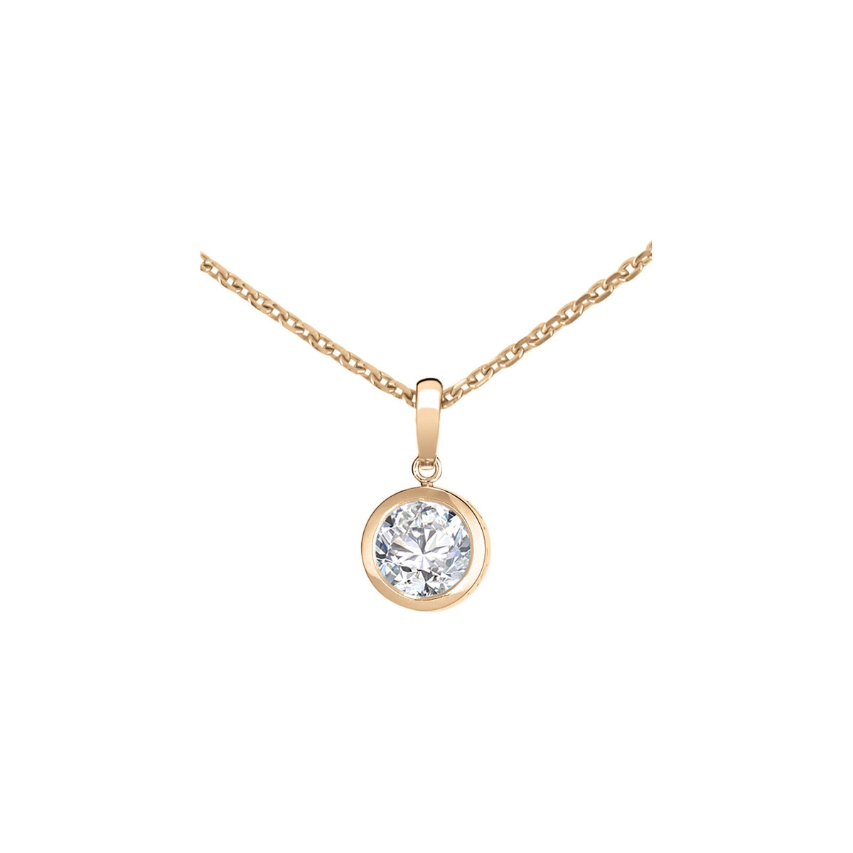 Chopard Solitaire ring in 18k ethical rose gold with diamonds, view 2