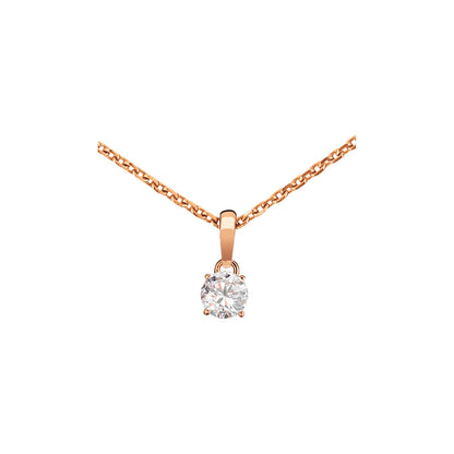 Chopard Solitaire ring in 18k ethical rose gold with diamonds, view 2