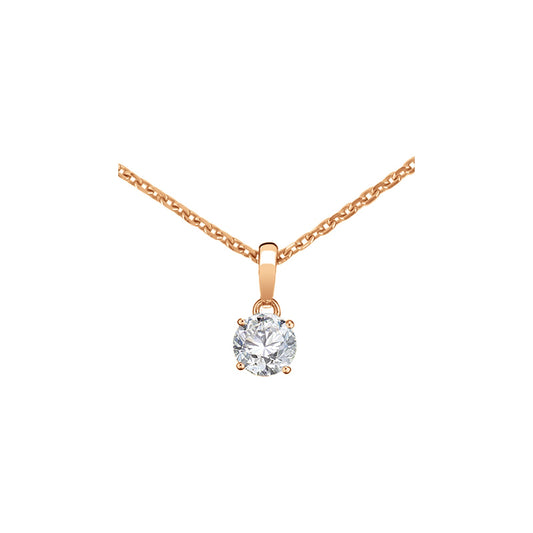 Chopard Solitaire ring in 18k ethical rose gold with diamonds, view 2