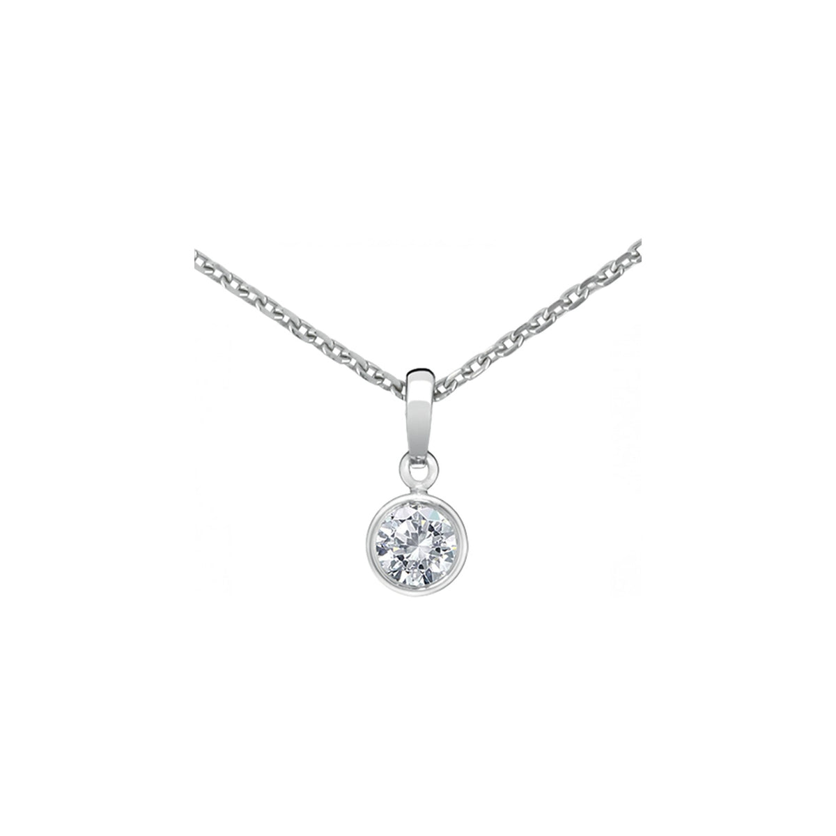 Chopard Solitaire ring in 18k ethical white gold with diamonds, view 2