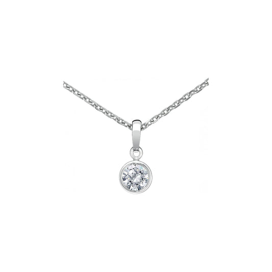 Chopard Solitaire ring in 18k ethical white gold with diamonds, view 2