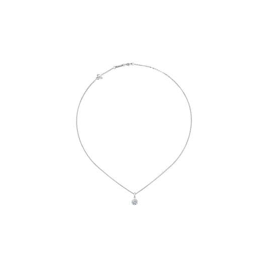 Chopard Solitaire ring in 18k ethical white gold with diamonds