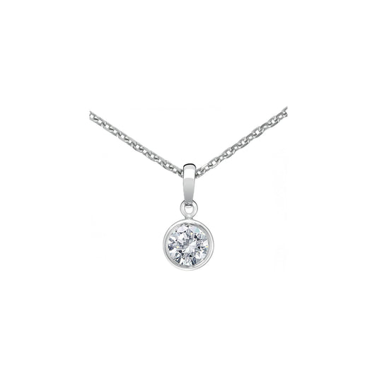 Chopard Solitaire ring in 18k ethical white gold with diamonds, view 2
