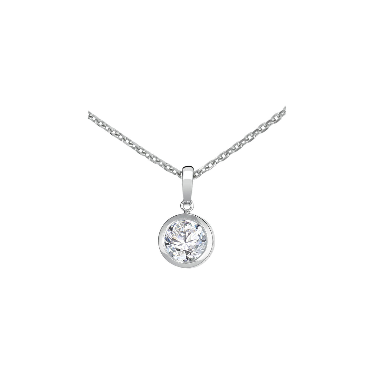Chopard Solitaire ring in 18k ethical white gold with diamonds, view 2