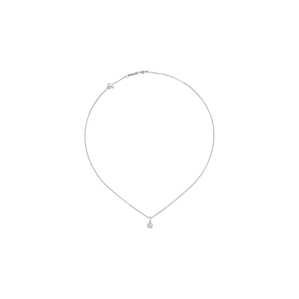 Chopard Solitaire ring in 18k ethical white gold with diamonds