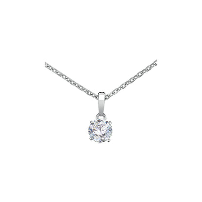 Chopard Solitaire ring in 18k ethical white gold with diamonds, view 2