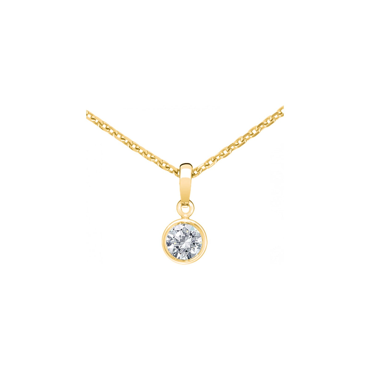 Chopard Solitaire ring in 18k ethical yellow gold with diamonds, view 2