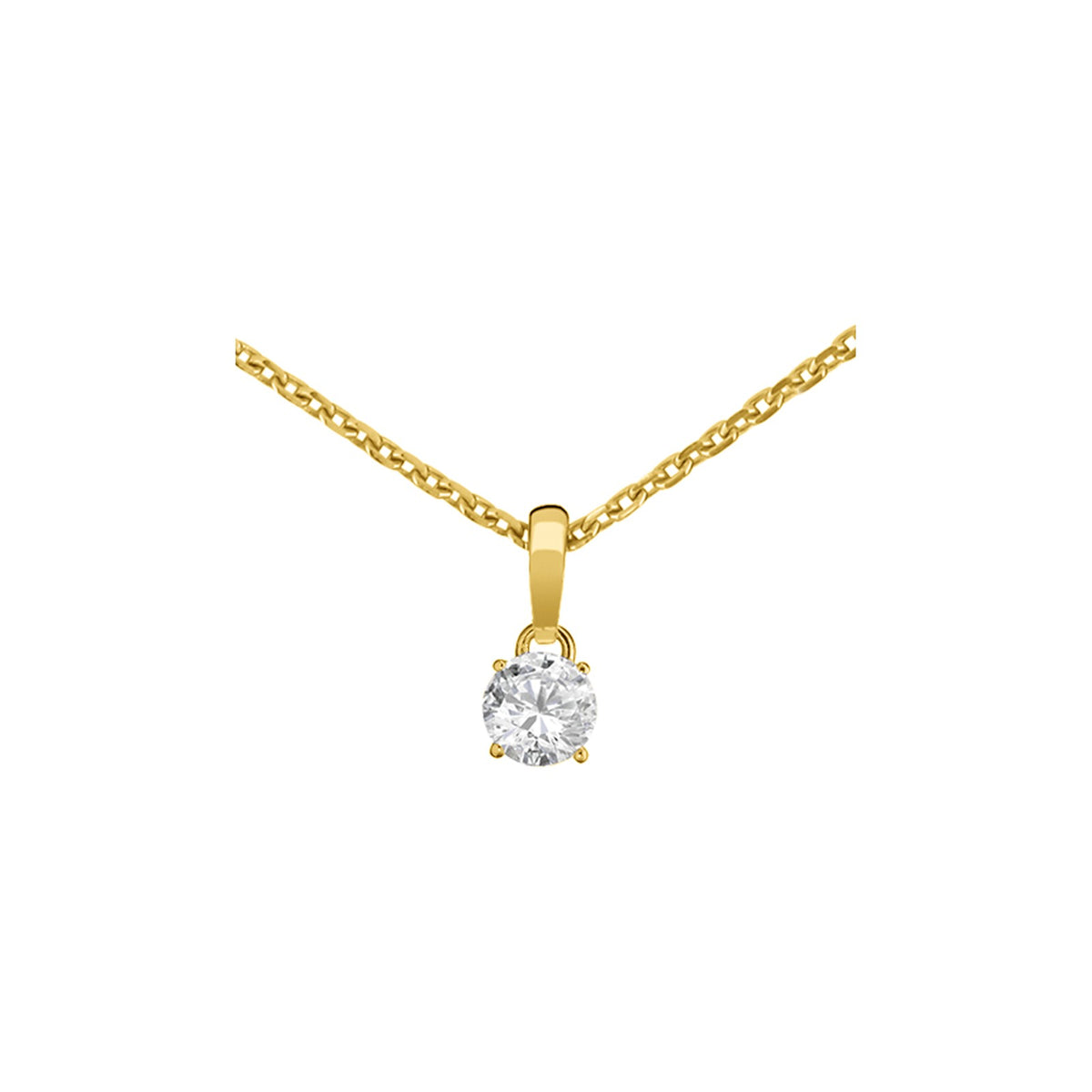 Chopard Solitaire ring in 18k ethical yellow gold with diamonds, view 2