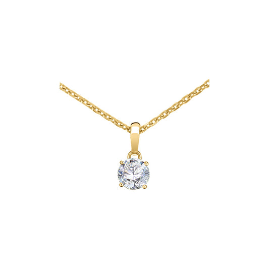Chopard Solitaire ring in 18k ethical yellow gold with diamonds, view 2