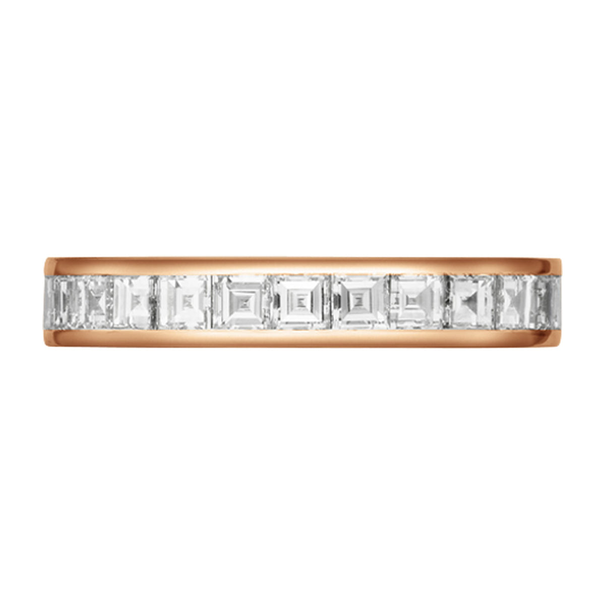 Chopard Timeless ring in 18k ethical rose gold with diamonds, view 2