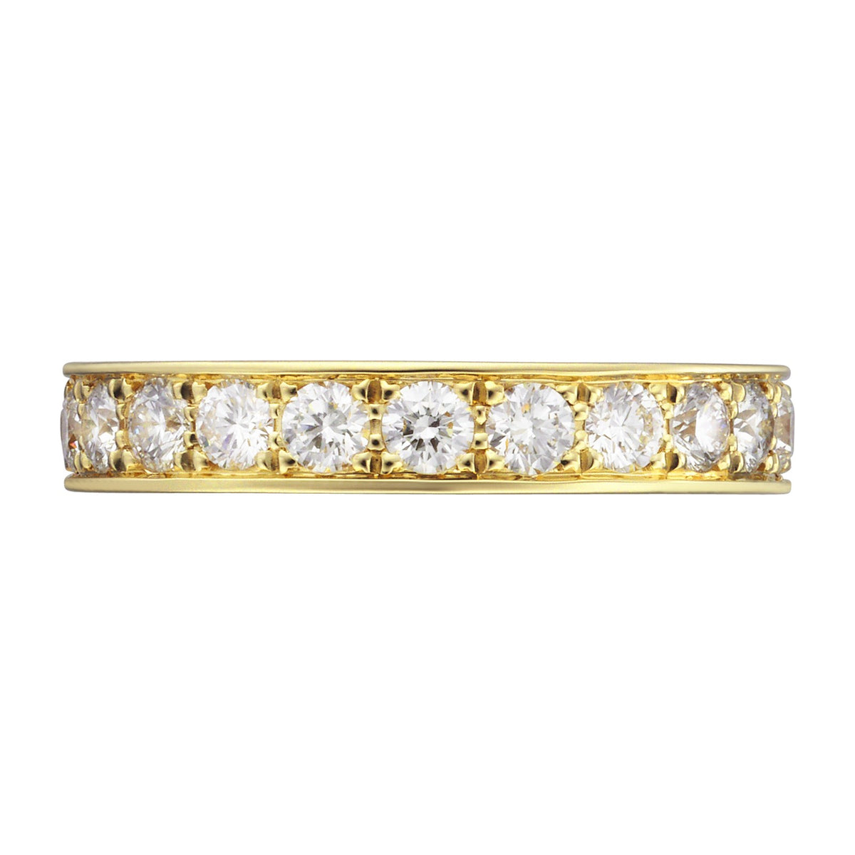 Chopard Timeless ring in 18k ethical yellow gold with diamonds, view 2
