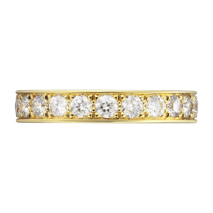 Chopard Timeless ring in 18k ethical yellow gold with diamonds, view 2