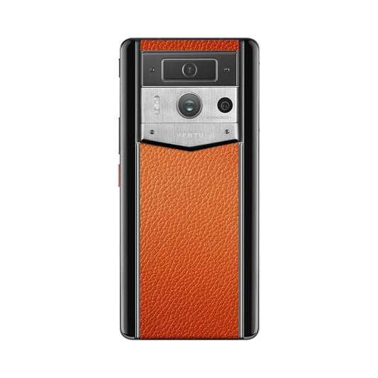 VERTU METAVERTU 2 MAX PHONE DAWNING ORANGE CALFSKIN, back view