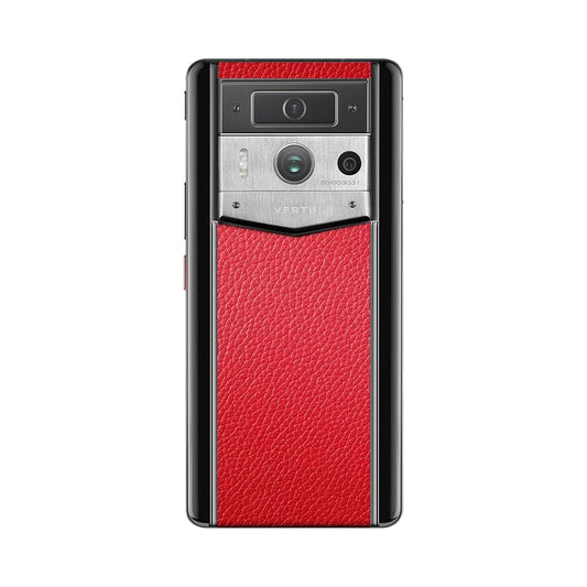 VERTU METAVERTU 2 MAX PHONE RASPBERRY RED CALFSKIN, back view