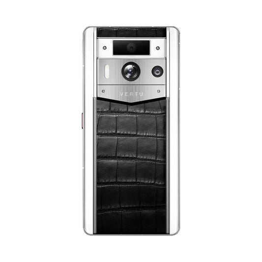 VERTU METAVERTU 2 MAX PHONE BLACK ALLIGATOR SKIN WHITE CERAMIC, back view