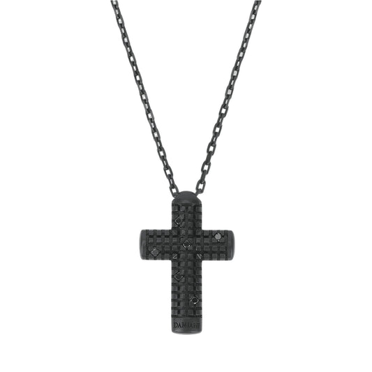 Damiani Metropolitan Necklace 20072547, black cross with black diamonds