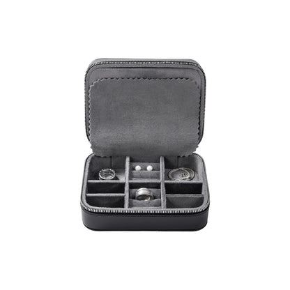 Buben & Zorweg Roma Jewellery Case, open, with rings, earrings and a bracelet in the compartments