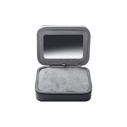 Buben & Zorweg Roma Jewellery Case, open, with the mirror in the lid