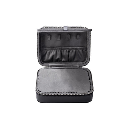 Buben & Zorweg Roma Jewellery Case, open, lid pockets and necklace hooks
